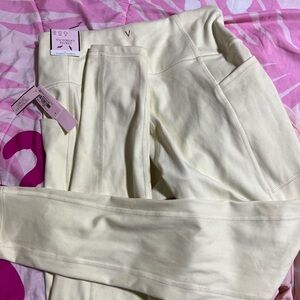 victoria secret leggings pastel yellow color